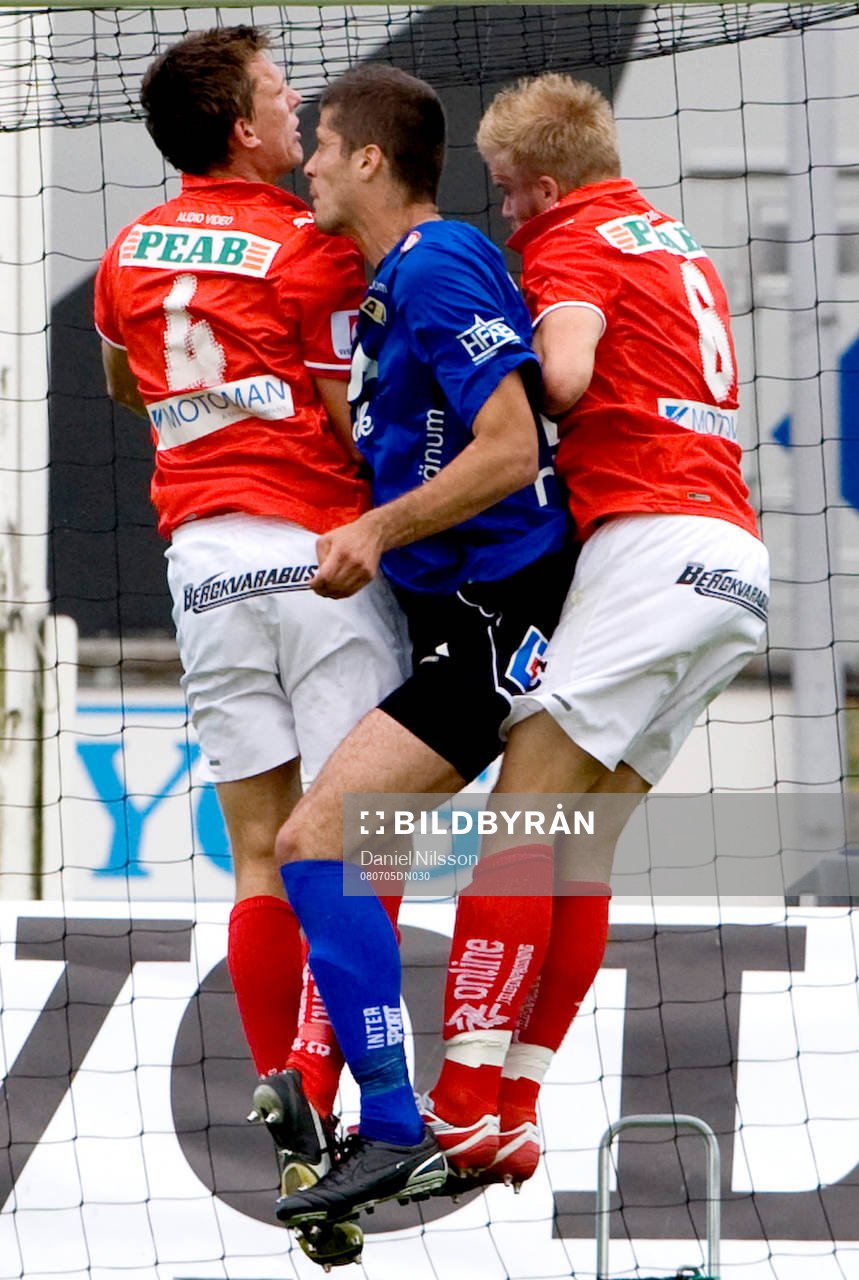 Ajsel Kujovic, Halmstad, Marcus Lindberg och Mikael Eklund,