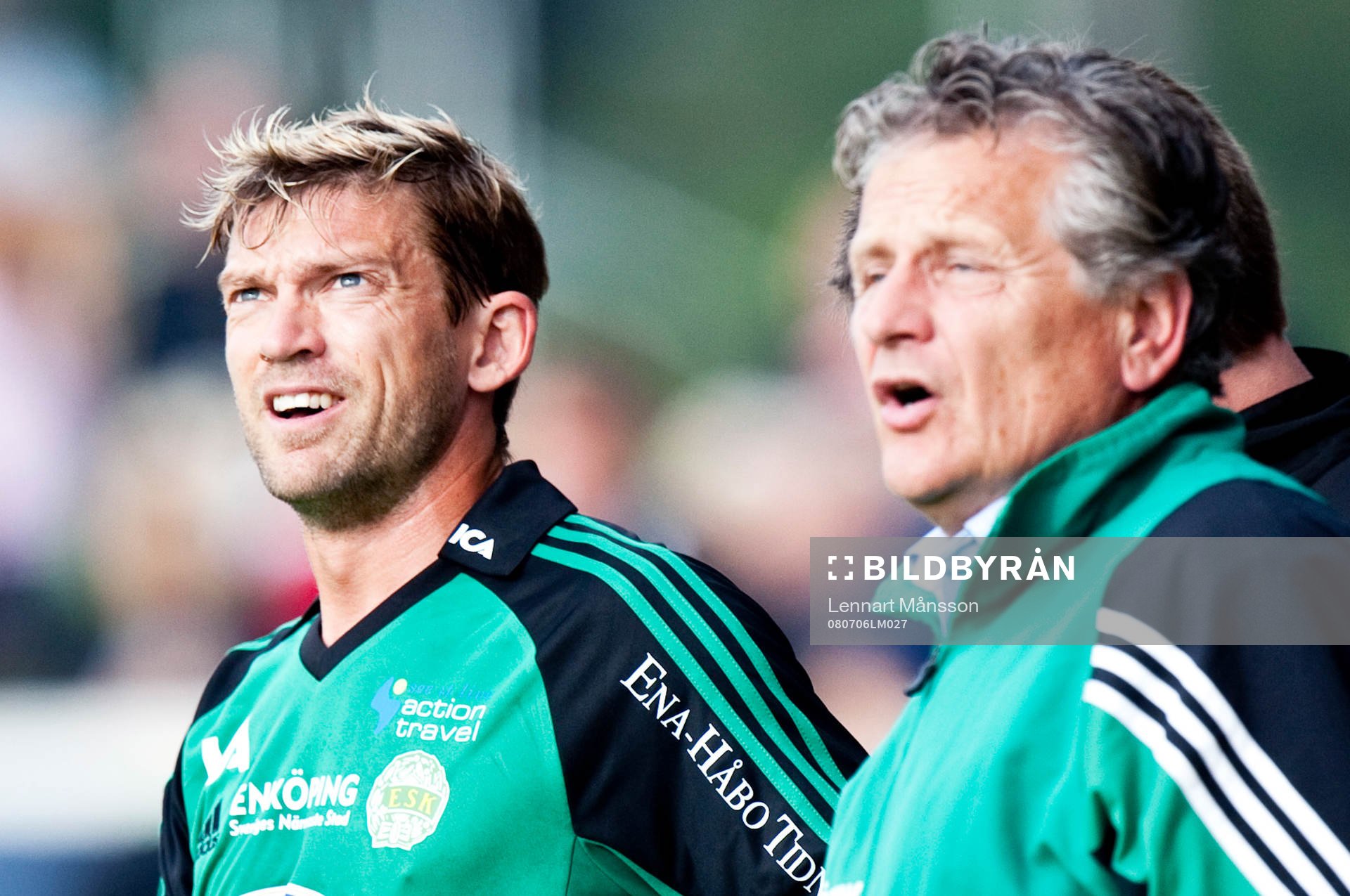 Jesper Blomqvist, tränare, och Bo Petersson, tränare