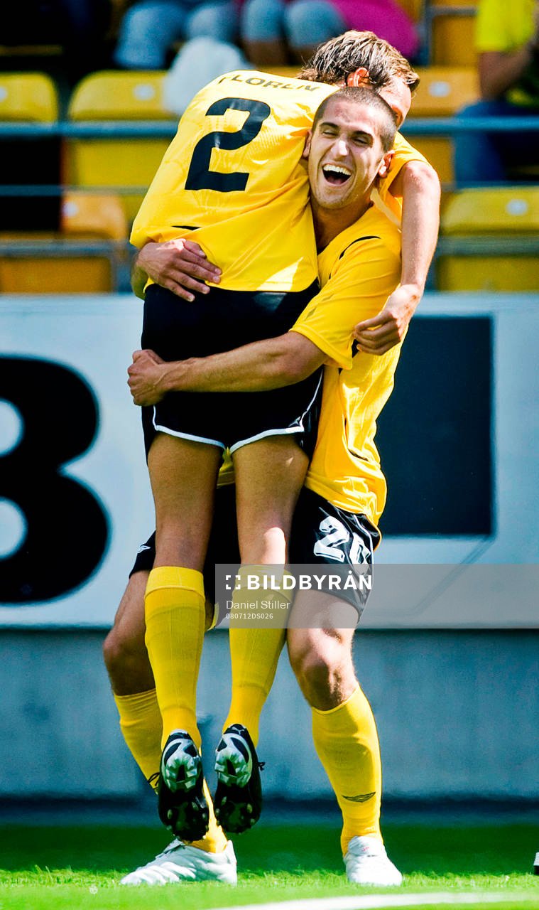 Mathias Florén gör 1-0 till Elfsborg. Emir Bajrami,