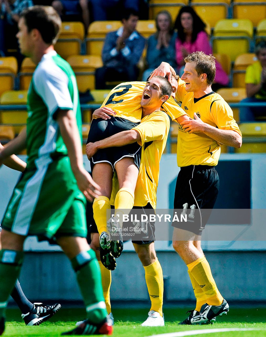 Mathias Florén gör 1-0 till Elfsborg. Emir Bajrami,
