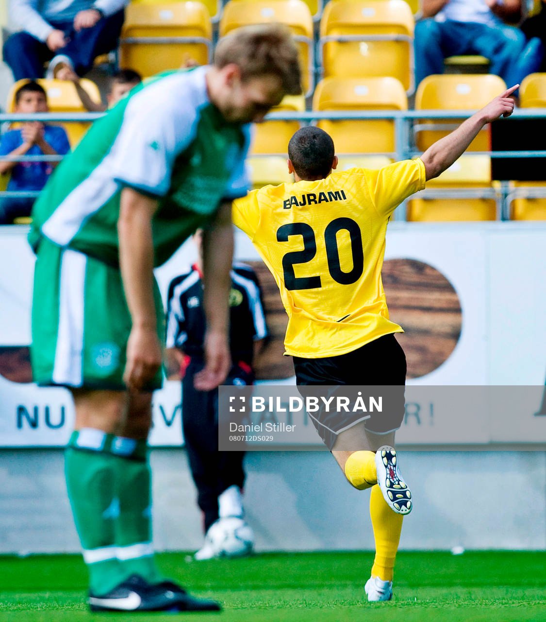 Emir Bajrami, Elfsborg, gör 2-0 till Elfsborg. Depp