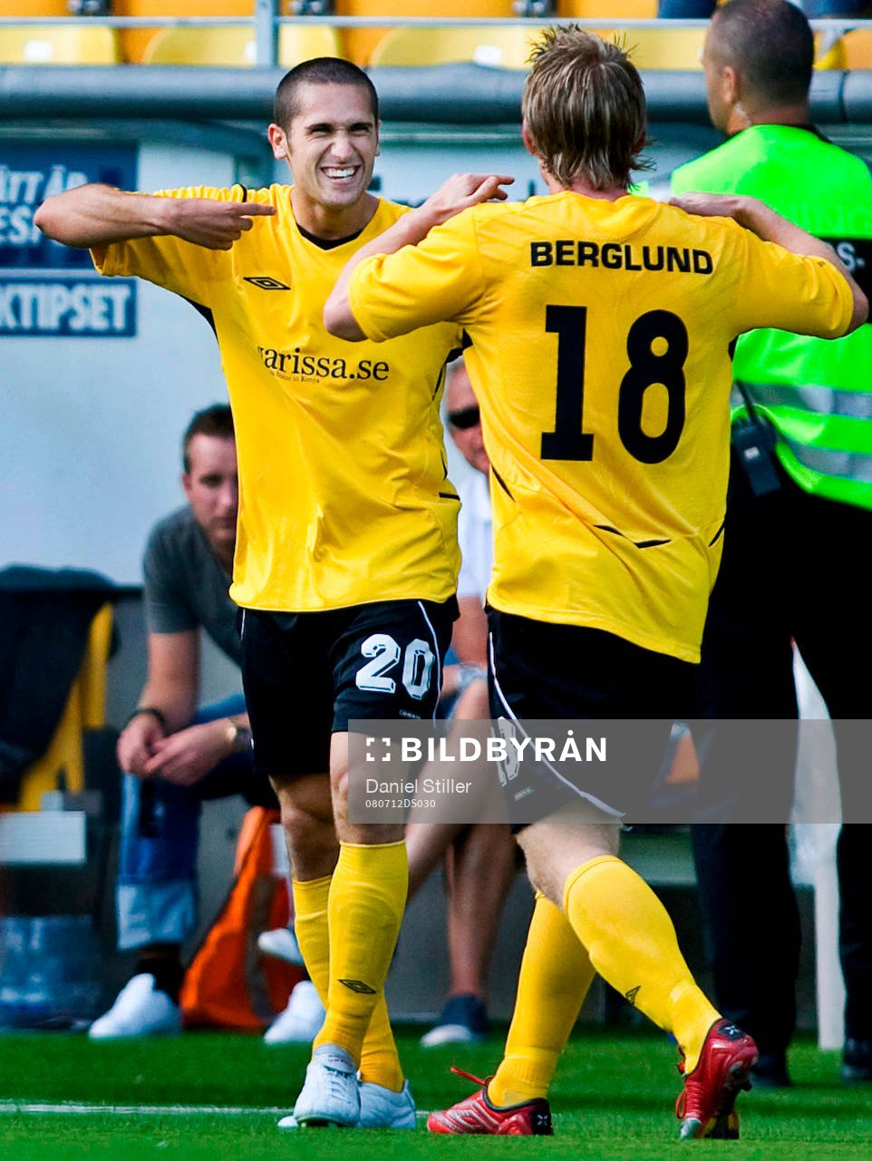 Emir Bajrami, Fredrik Berglund, Elfsborg, jubel