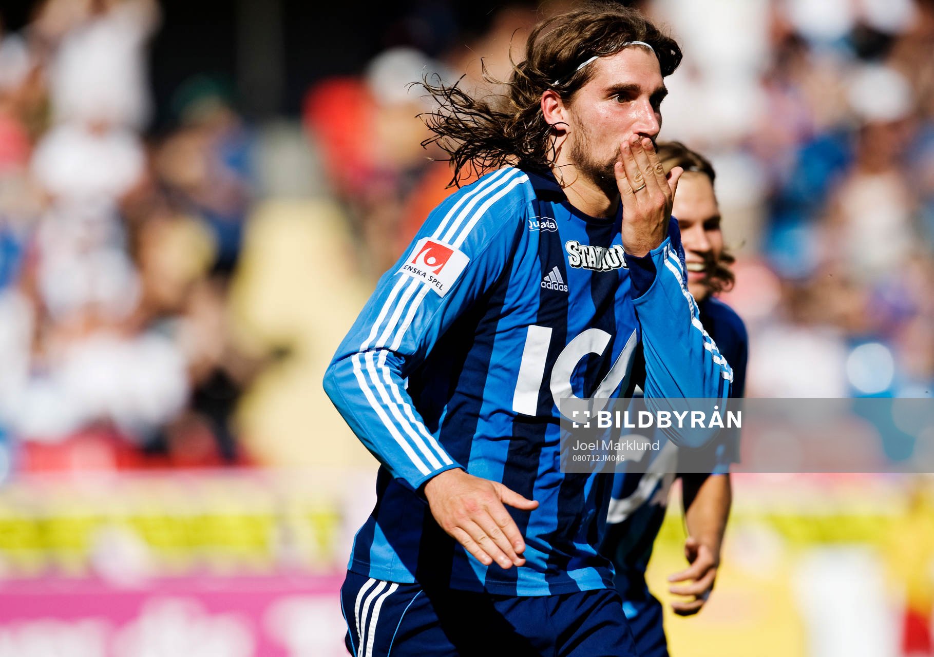  Jan Tauer, Djurgården, jubel efter sitt 1-0-mål.