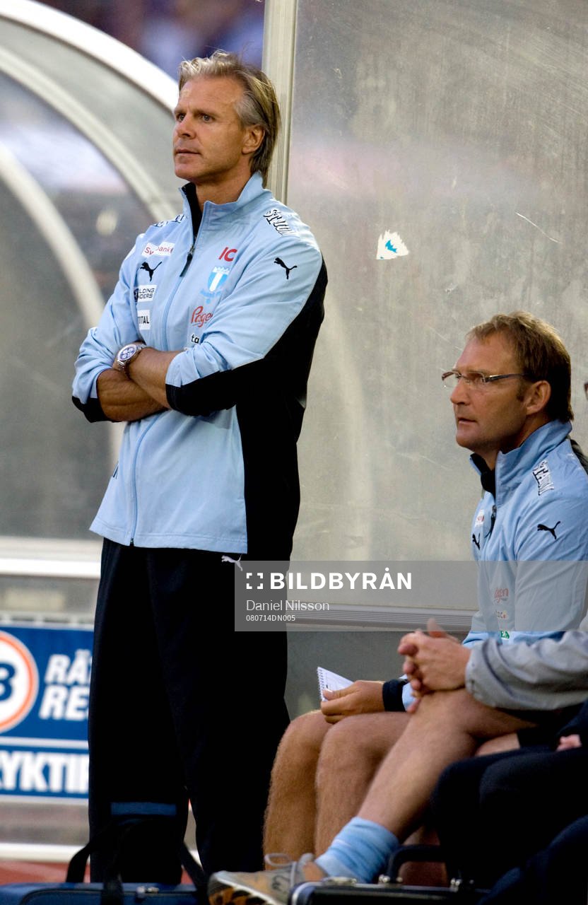 Roland Nilsson, tränare Malmö och Hans Gren