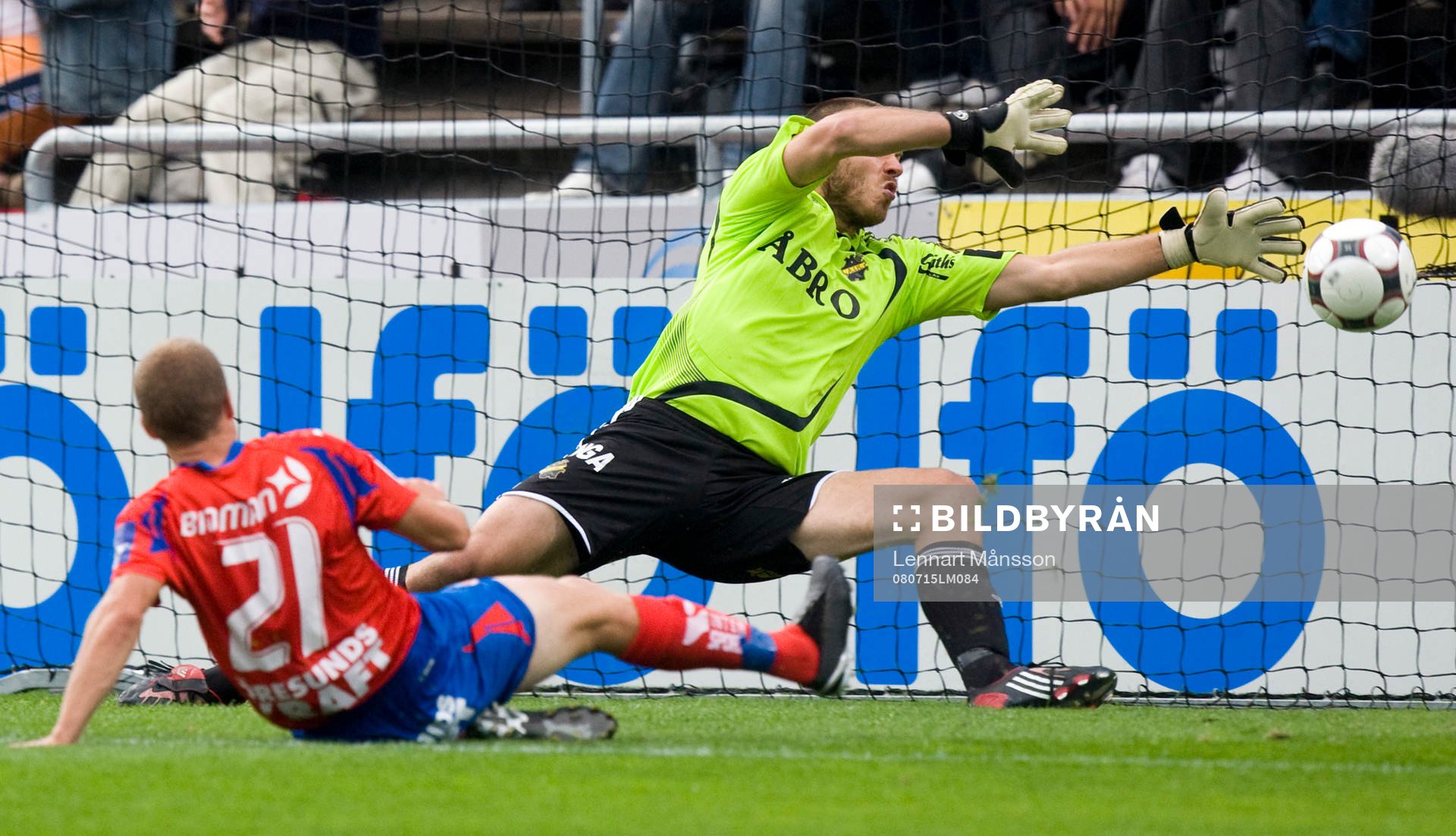 1-1, Christoffer Andersson förbi Daniel Örlund, målvakt