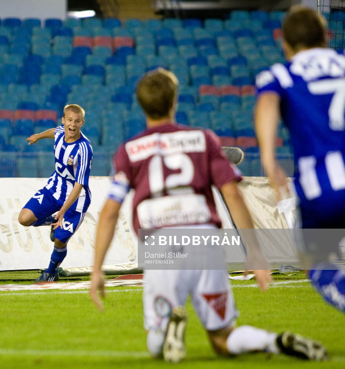 Robin Söder gör 1-0 till Göteborg. Jubel