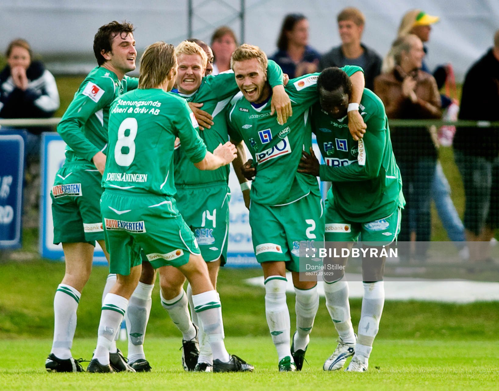 Richard Jansson, Ljungskile, gör 2-1. Jubel Ljungskile