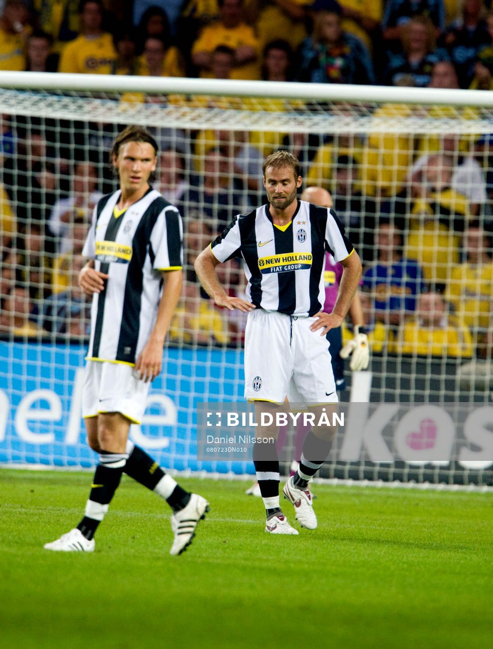 Fotboll, Träningsmatch, Albin Ekdal och Olof Mellberg,