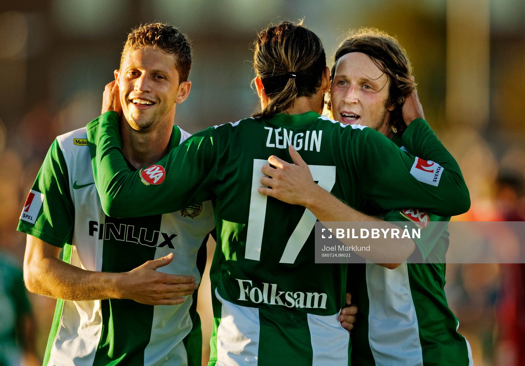 Paulinho Guará, Erkan Zengin och Haris Laitinen, Hammarby,