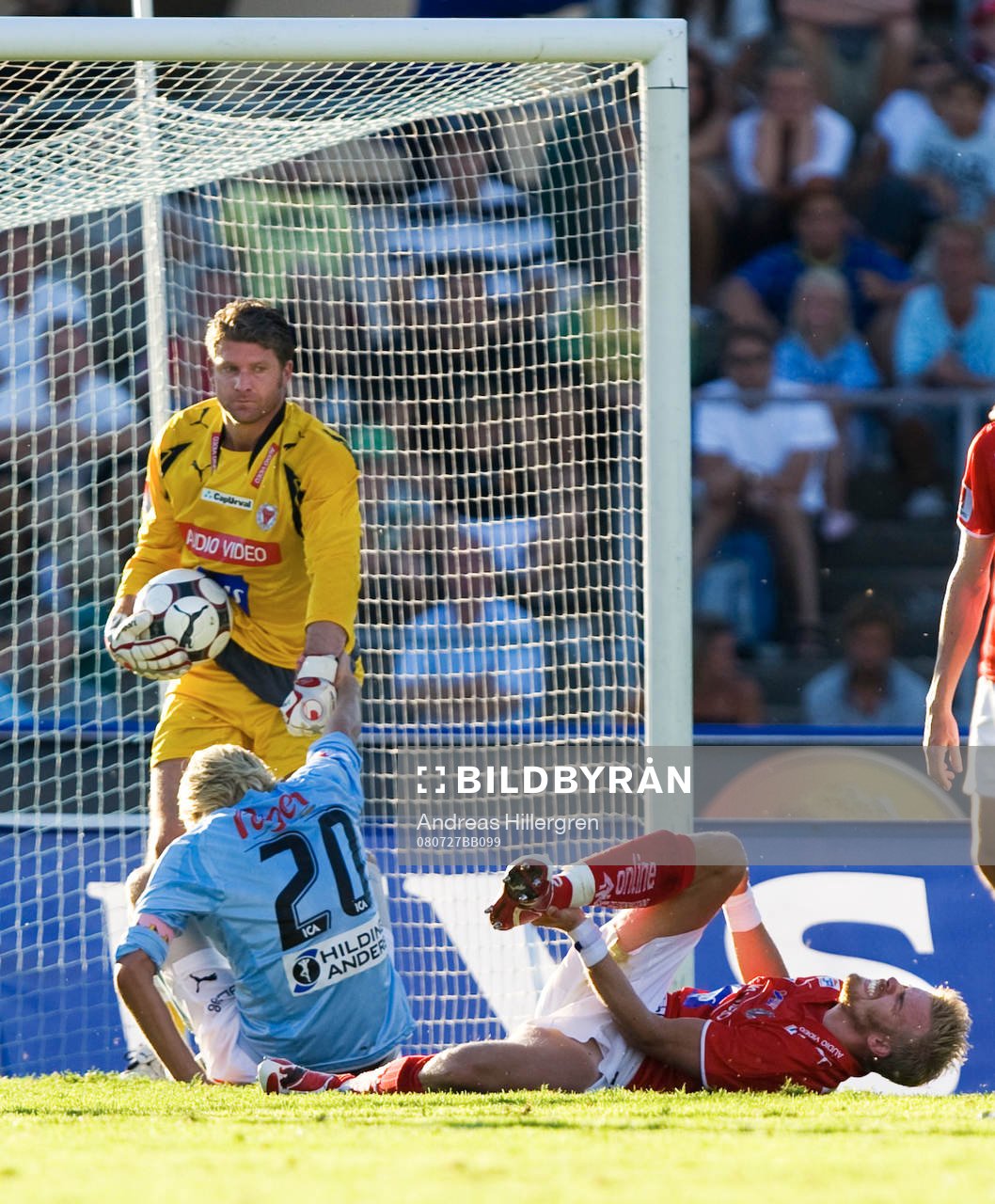 Petter Wastå, målvakt, Ola Toivonen och Mikael Eklund,