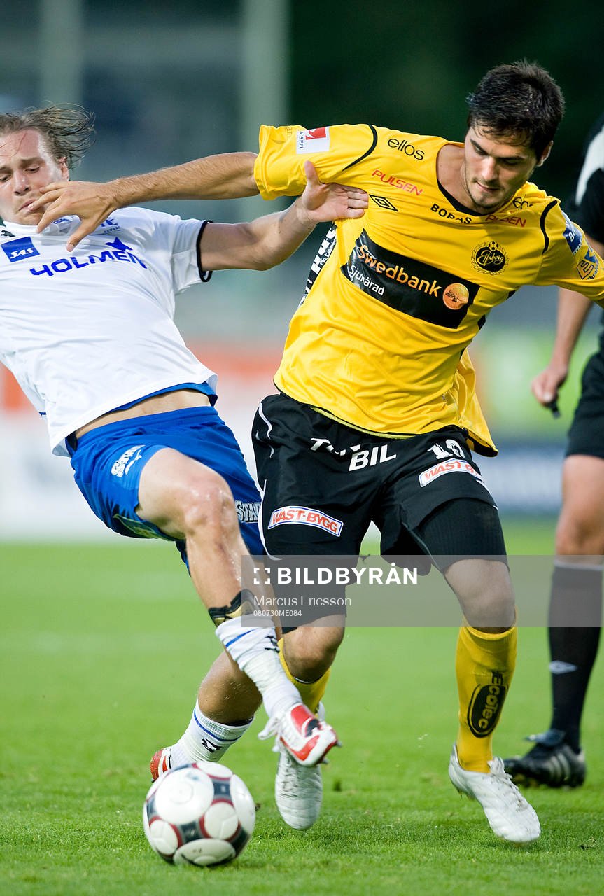 Richard Spong, IFK Norrköping, och Denni Avdic, Elfsborg