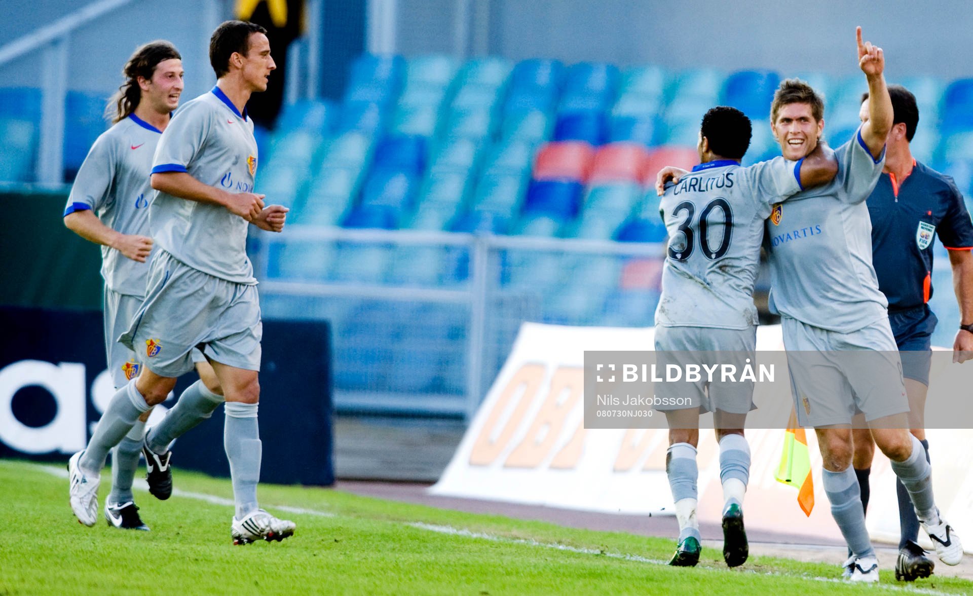Benjamin Huggel, Carlitos, FC Basel, jubel