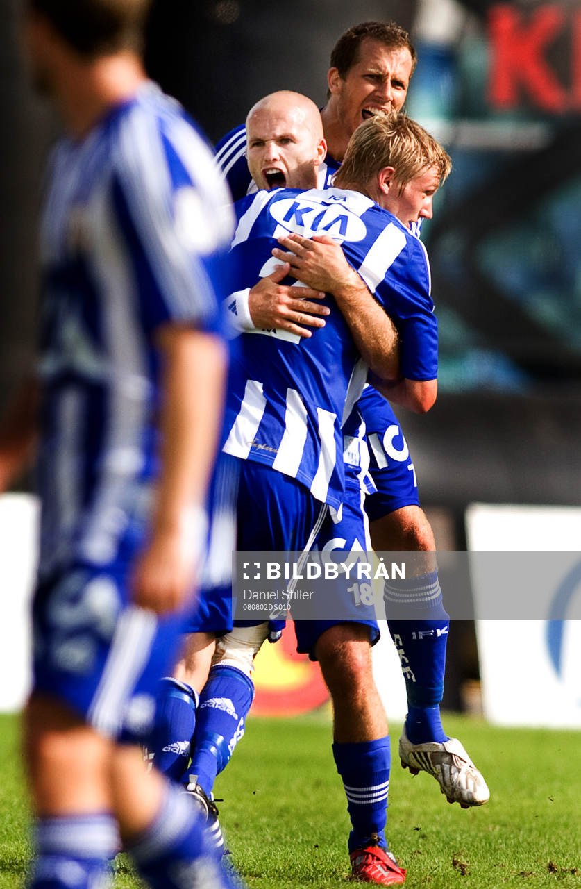  Jonas Wallerstedt, Tobias Hysén, Sebastian Eriksson, Göteborg. Jubel