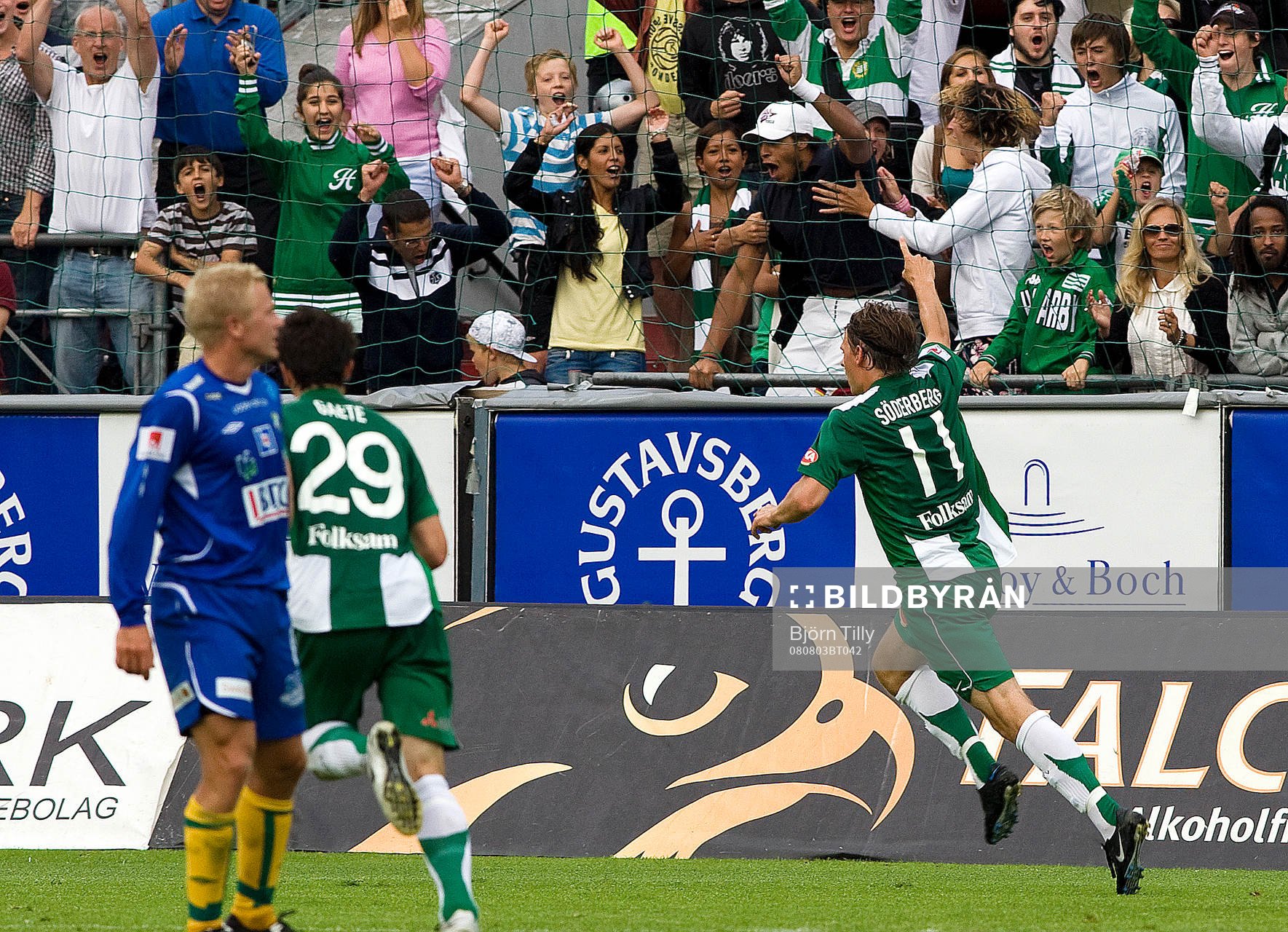  Freddy Söderberg, Hammarby jubel efter ett av sina två ål.   