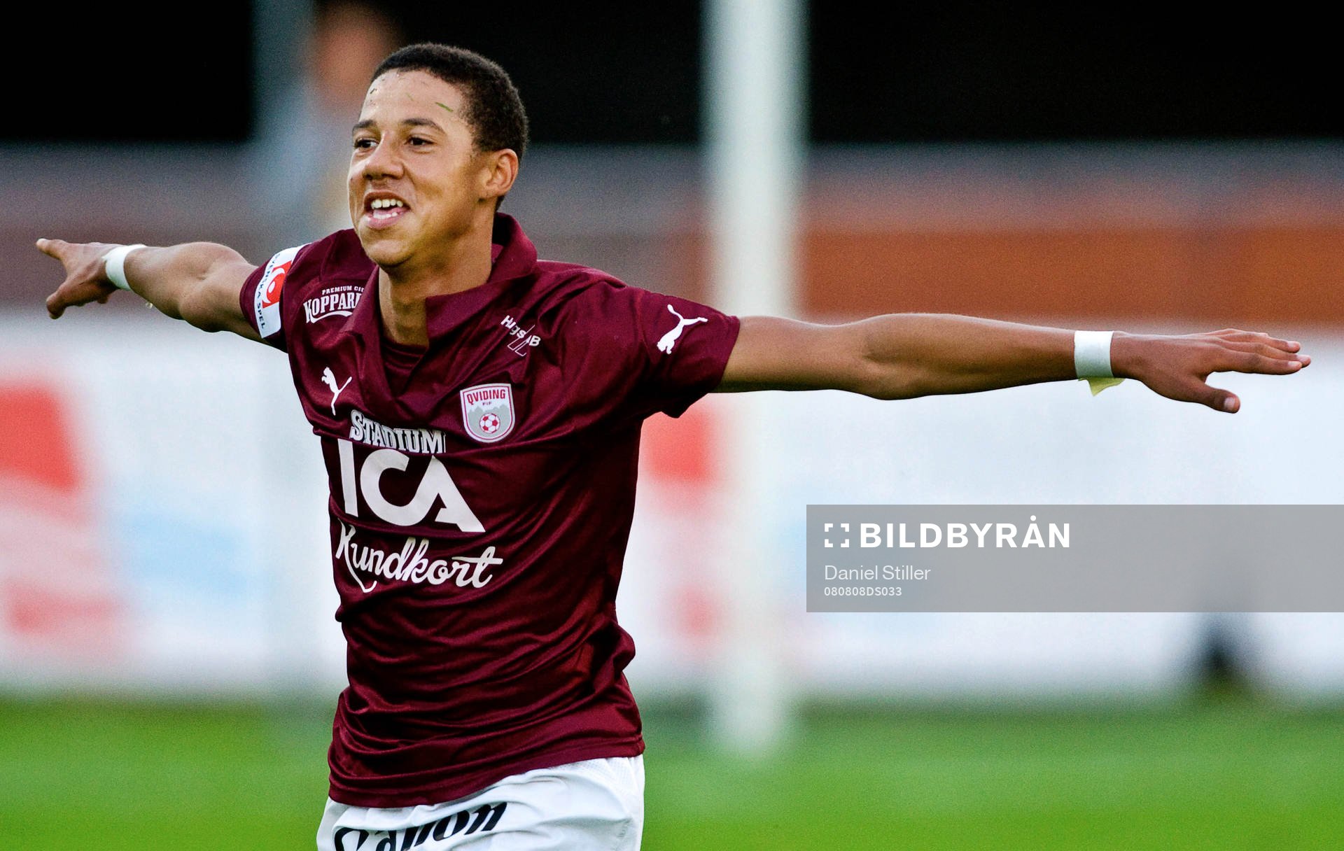  Tobias Sana, Qviding,  kvitterar till 1-1 på övertid. Jubel
