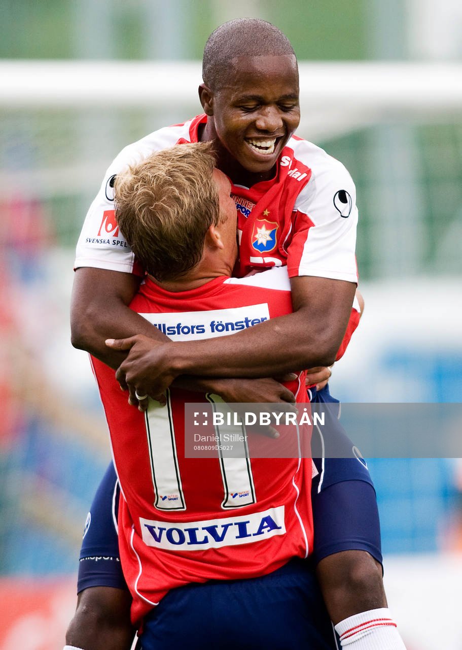 Boyd Mwila, Örgryte, kvitterar till 1-1. Jubel