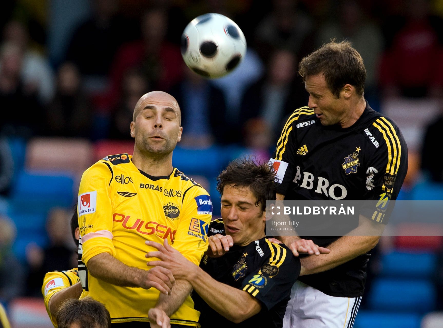 Teddy Lucic, Elfsborg, Miran Burgic, och Markus Jonsson, AIK