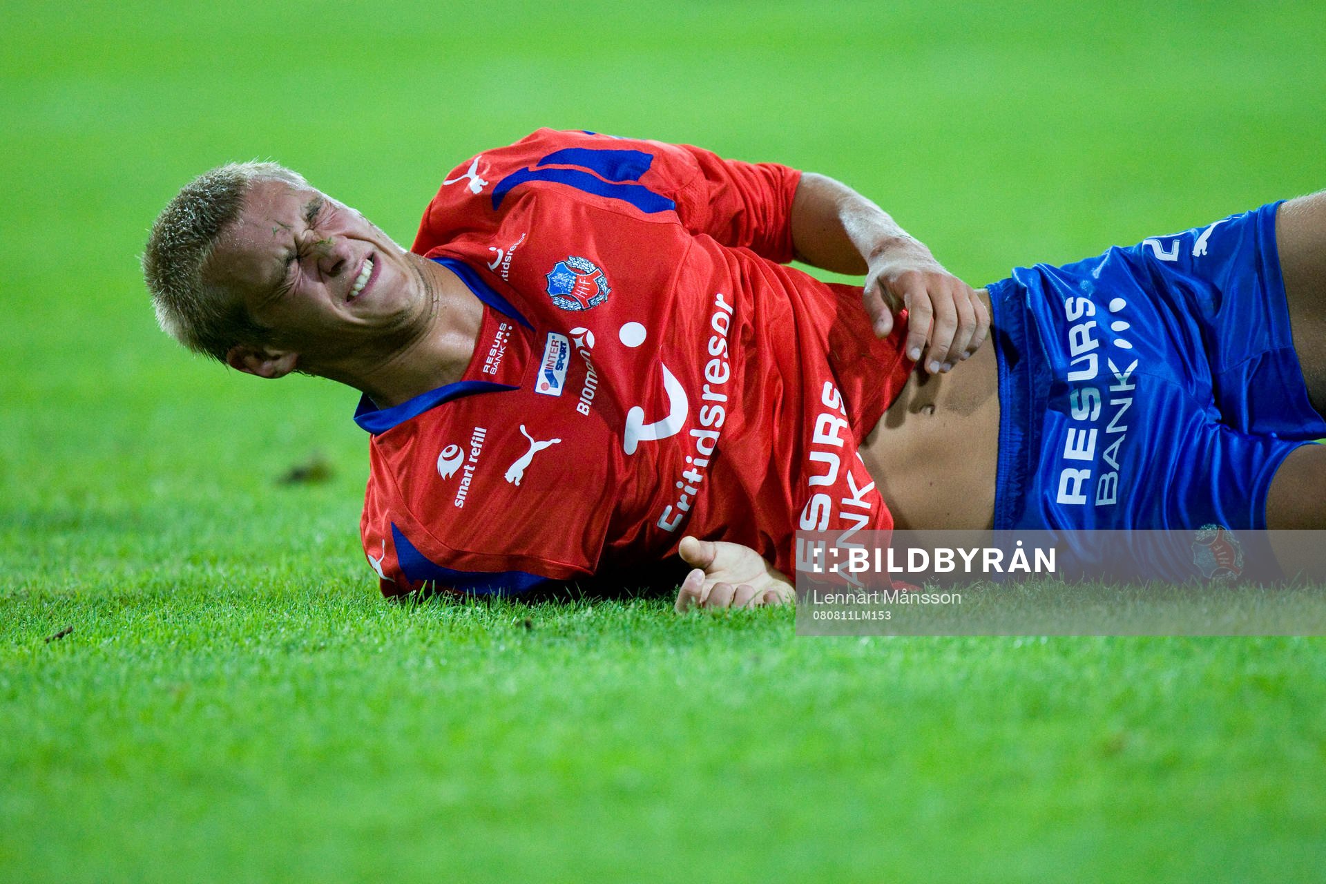HIF, Joel Ekstrand, biter i gräset