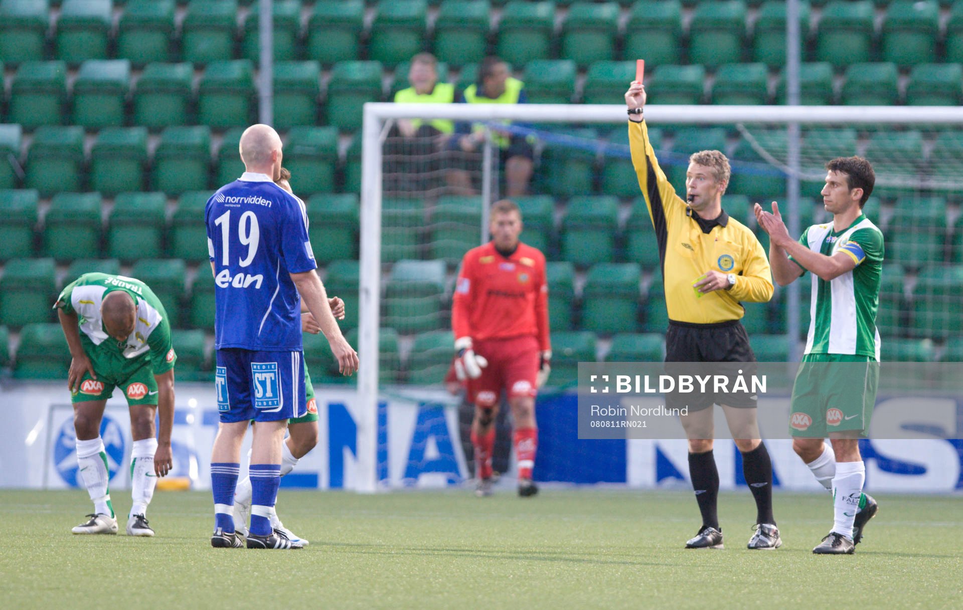 Hannes Sigurdsson, Sundsvall får rött kort och blir
