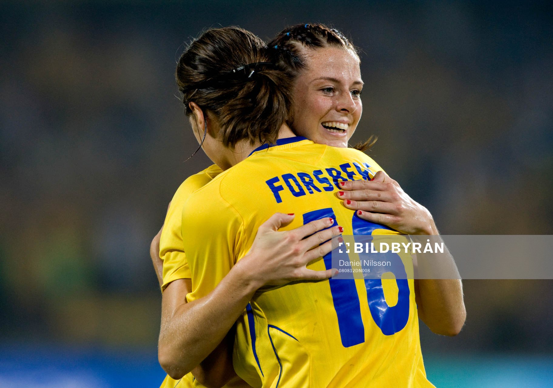 Lotta Schelin, Sverige gjorde 1-0. jubel