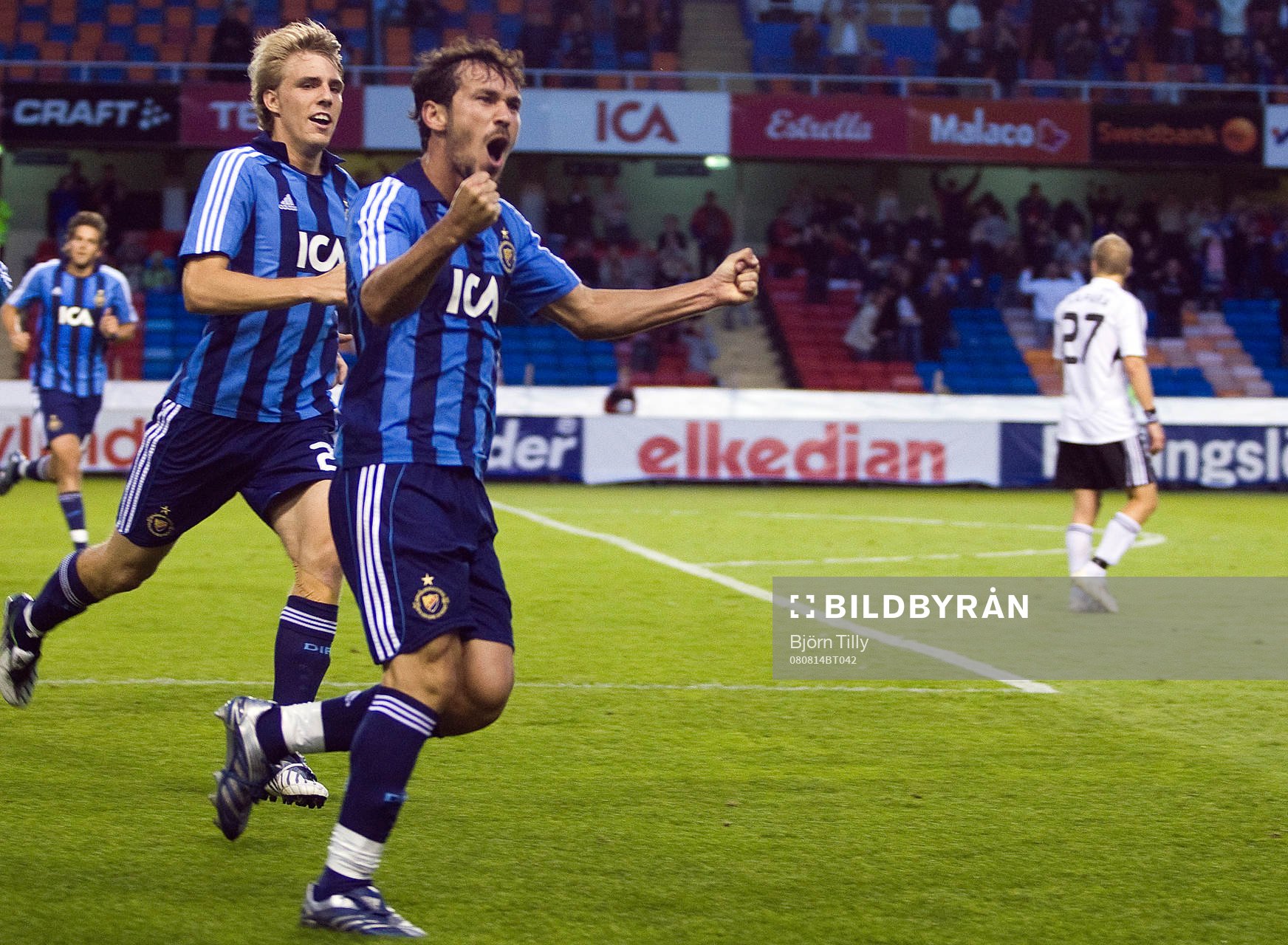 Johan Oremo, och Enrico Cardoso Nazaré, Djurgården jubel