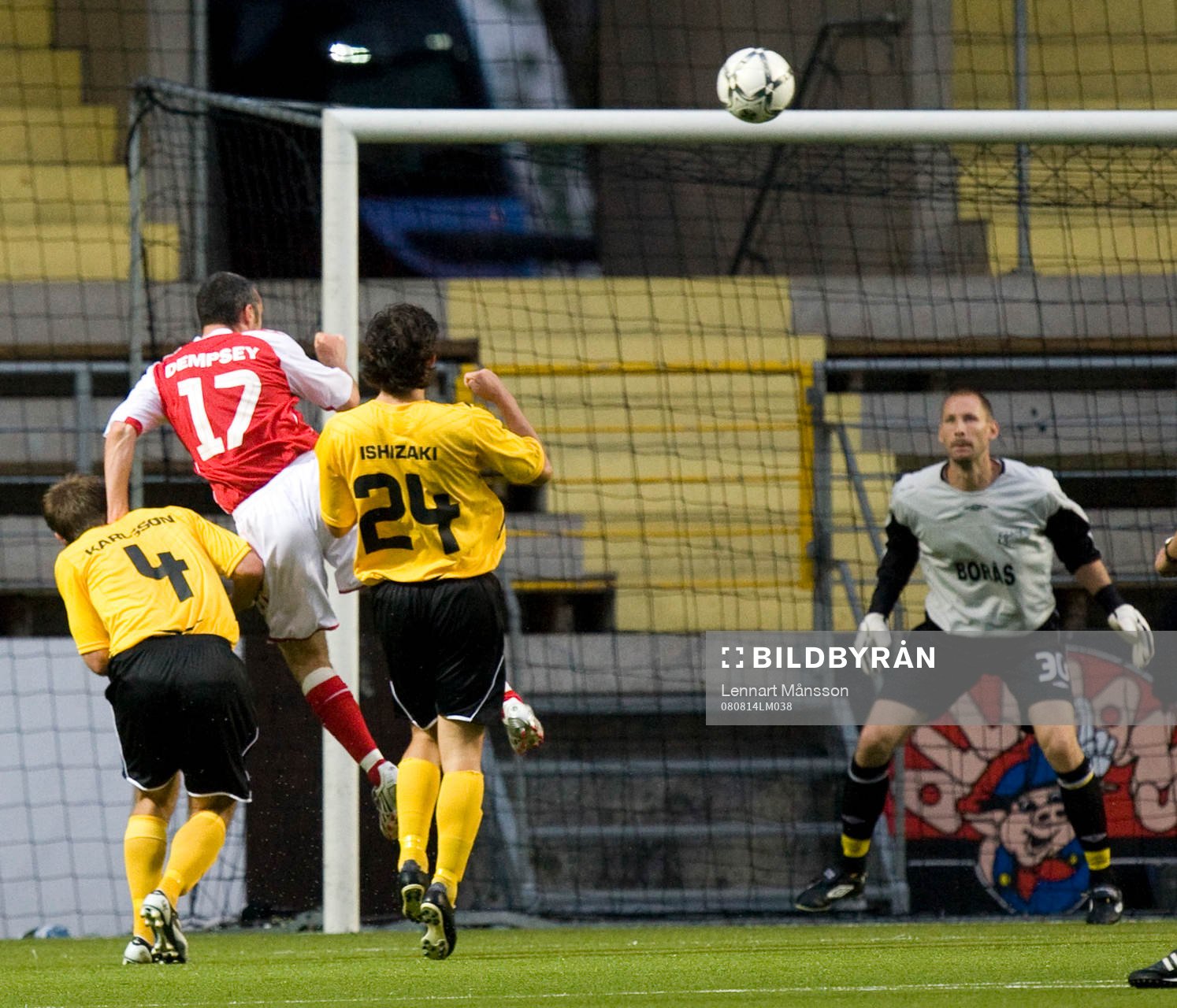 2-2, Gary Dempsey lobbnickar kvitteringen över Johan Wiland