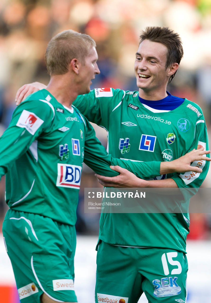 Daryl Smylie och Niklas Löfgren, Ljungskile, jubel