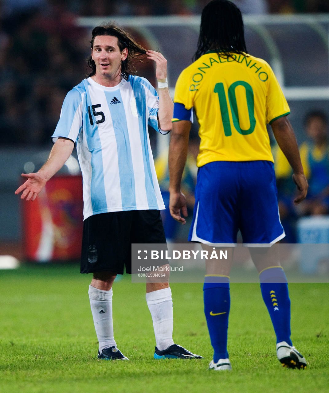 Lionel Messi, Argentina, och Ronaldinho, Brasilien