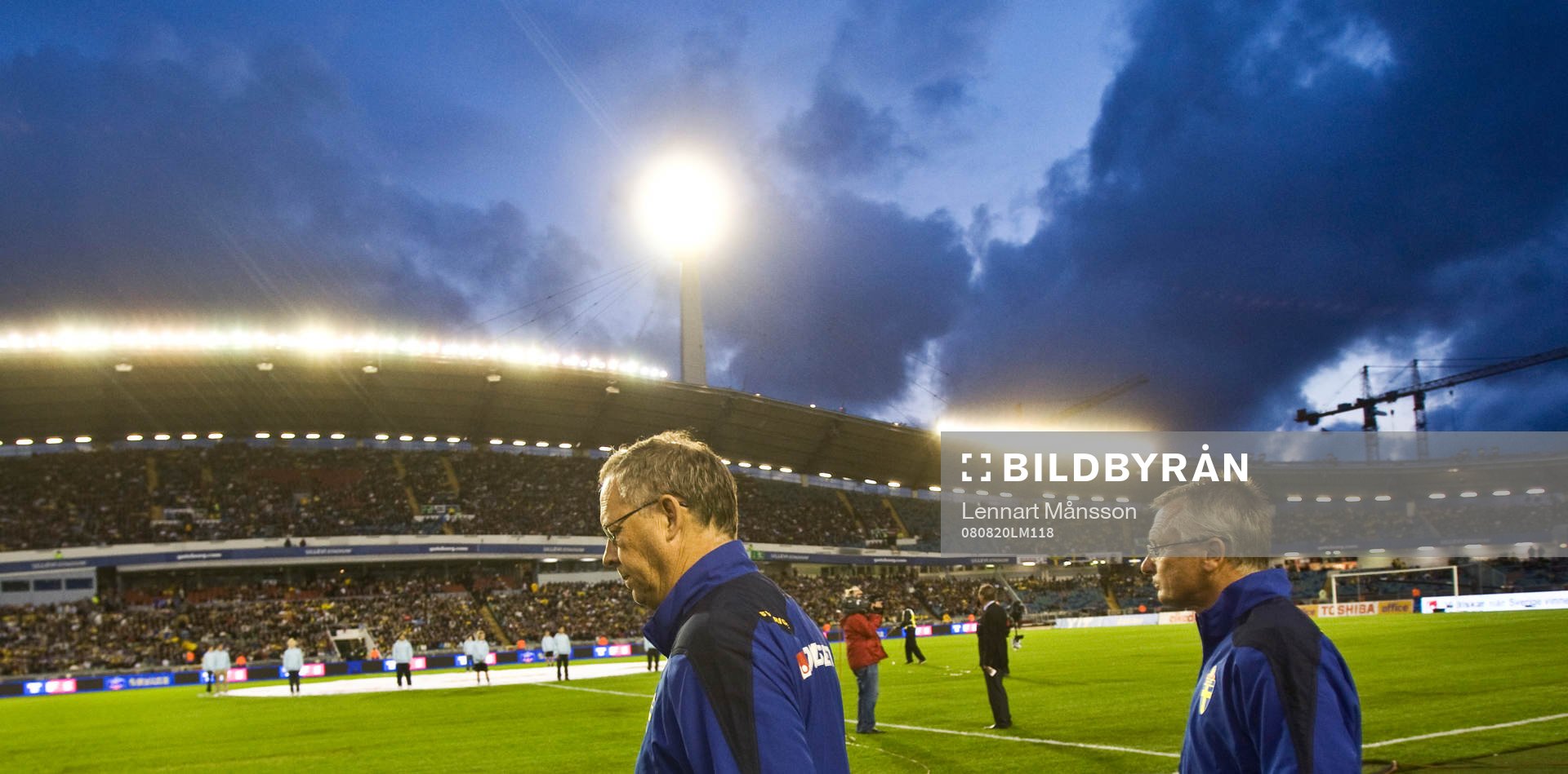 Lars Lagerbäck och Roland Andersson, förbundskapten