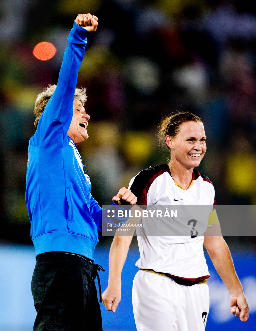 USA vann OS-Guld, Pia Sundhage jubel, Christie Rampone