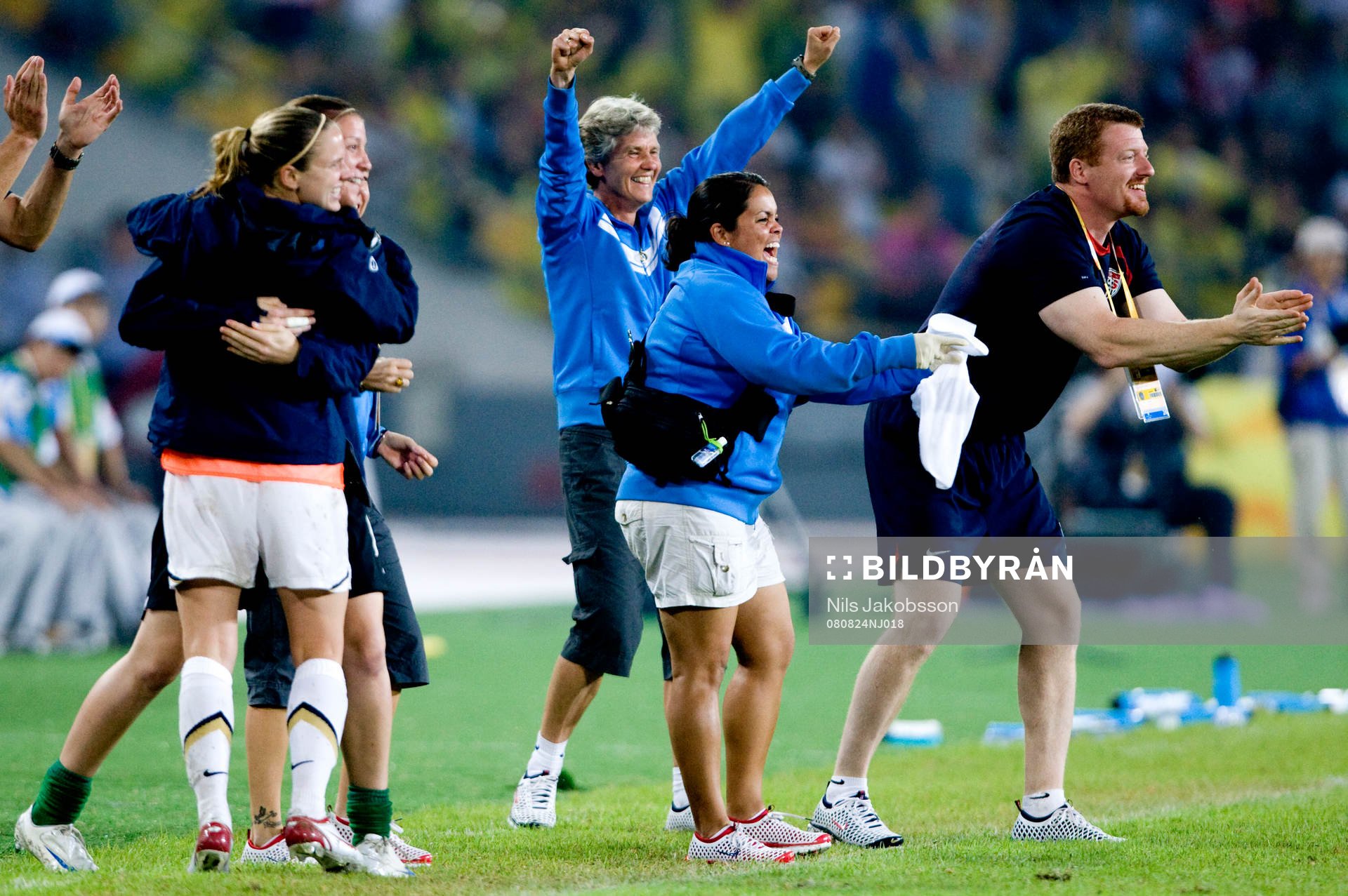  Pia Sundhage, Förbundskapten, USA, jubel.