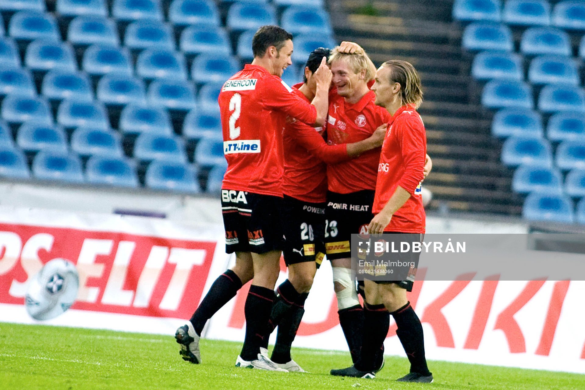Jubel. 1-0 till Trelleborg. Fredrik Jensen