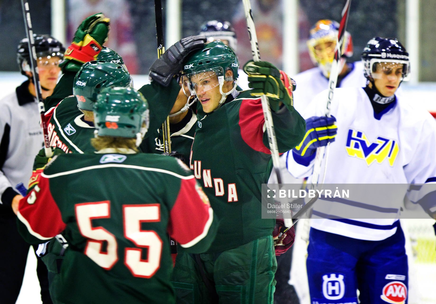 Magnus Kahnberg,  Frölunda, går 2-0. Jubel med Riku Hahl