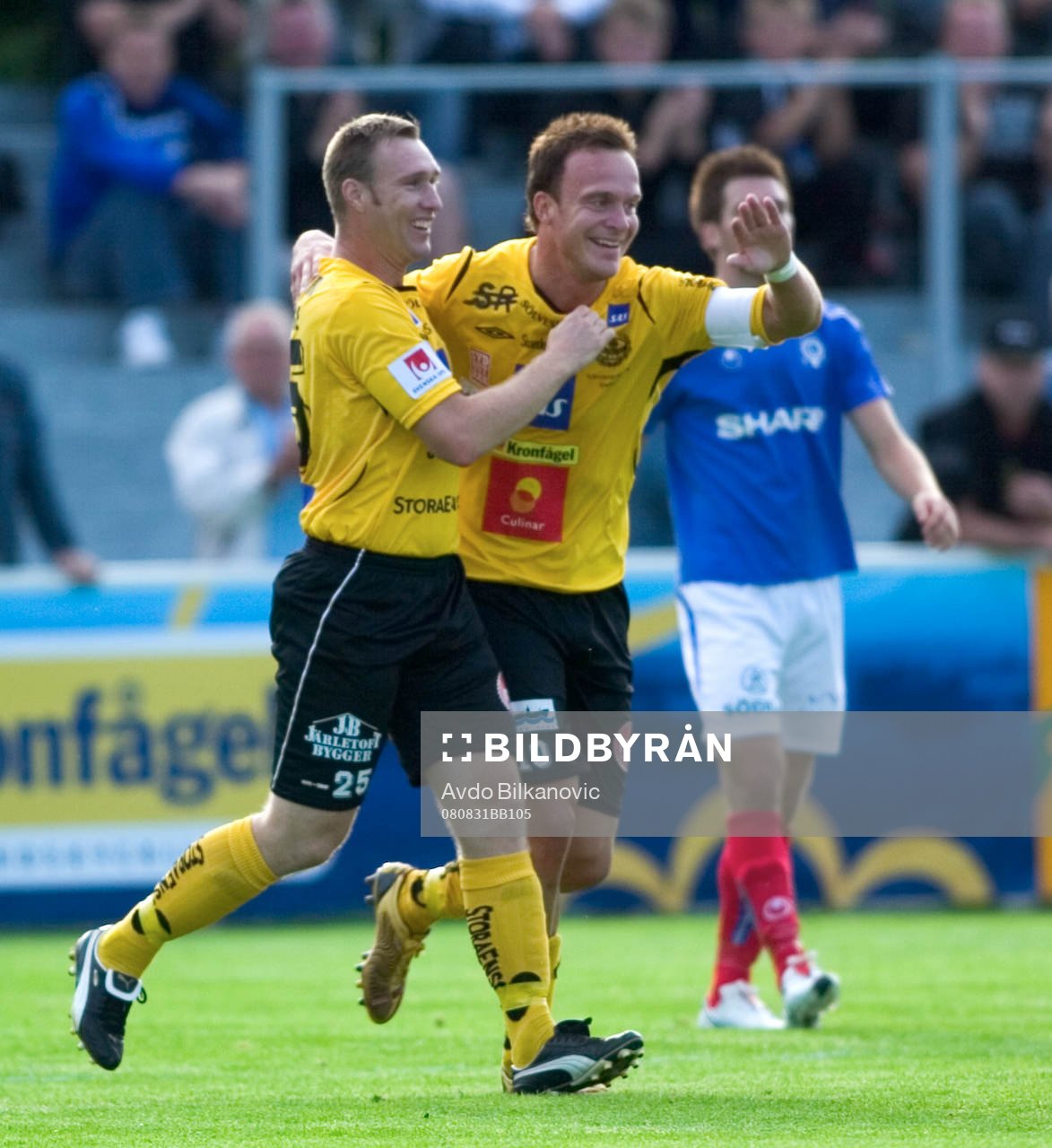 Niklas Skoog, Marcus Ekenberg, Mjällby, jubel