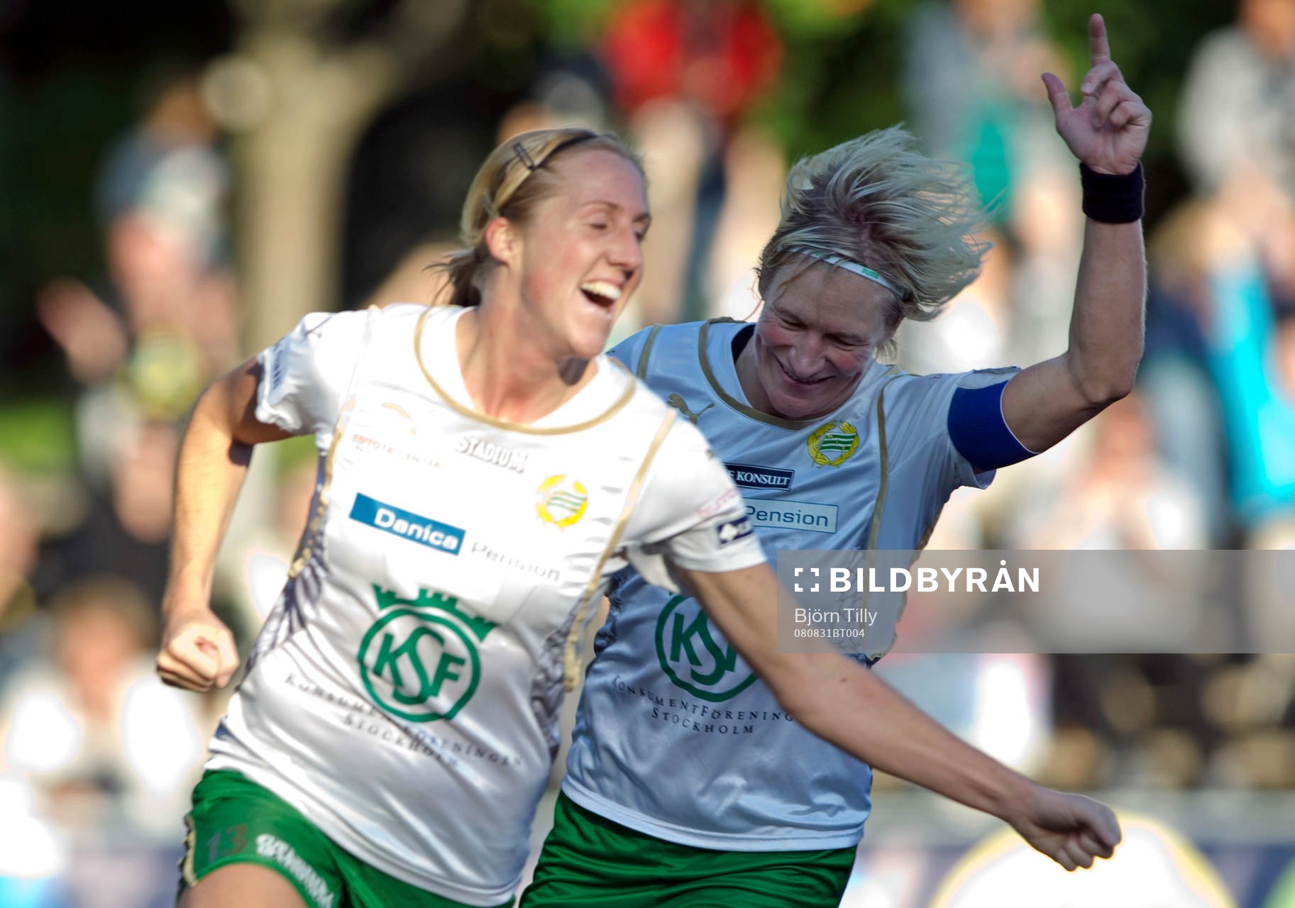 Sara Johansson och Kristin Bengtsson, Hammarby, jubel