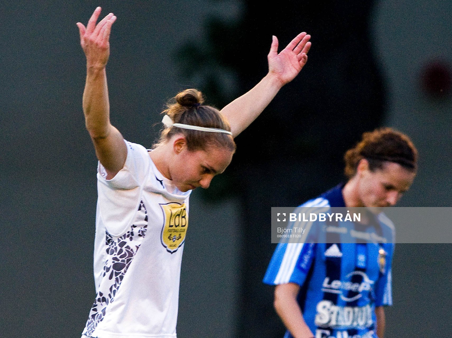 Manon Melis, LdB Malmö, jubel och Femke Maes, Djurgården
