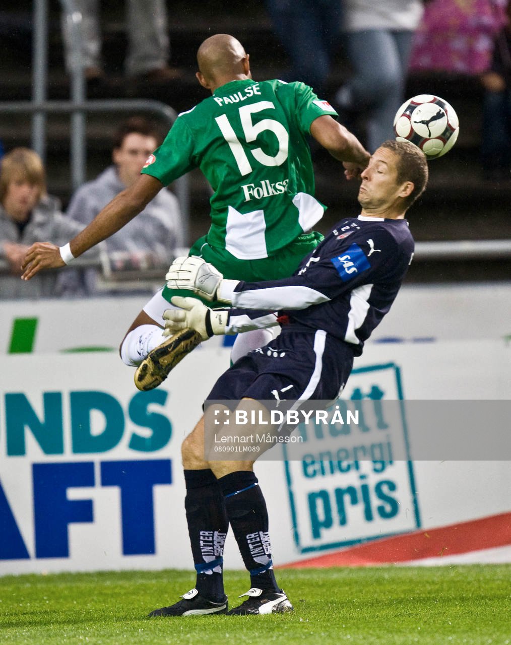 Daniel Andersson, målvakt och Nathan Paulse