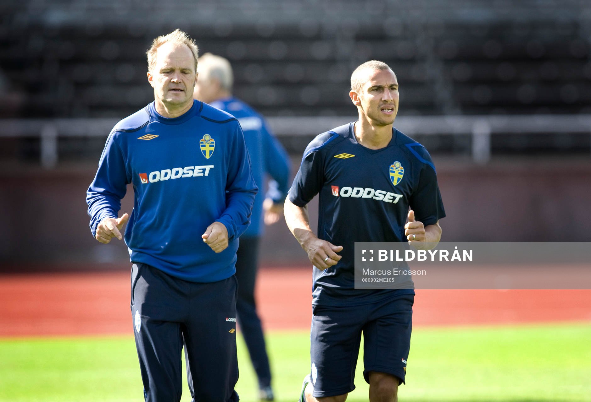 Sverige tränade på Stockholms Stadion