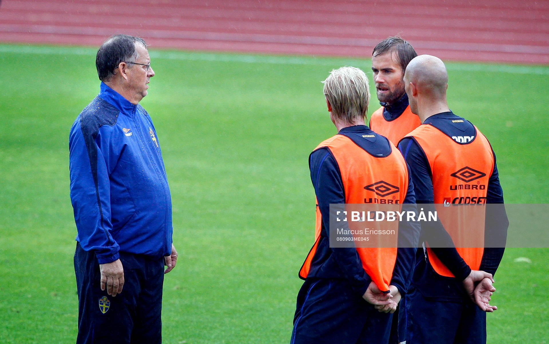 Sverige tränar på Stockholms Stadion