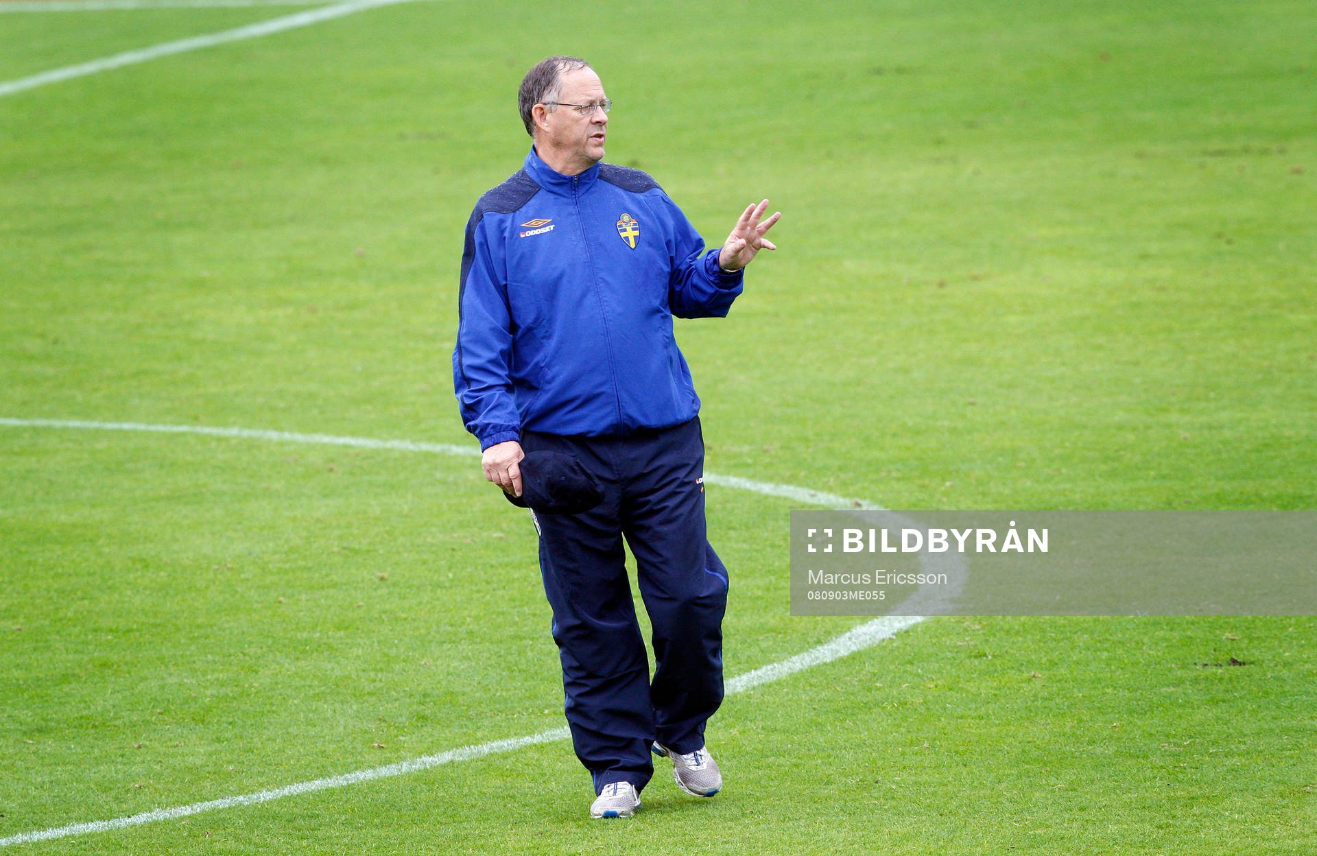 Sverige tränar på Stockholms Stadion