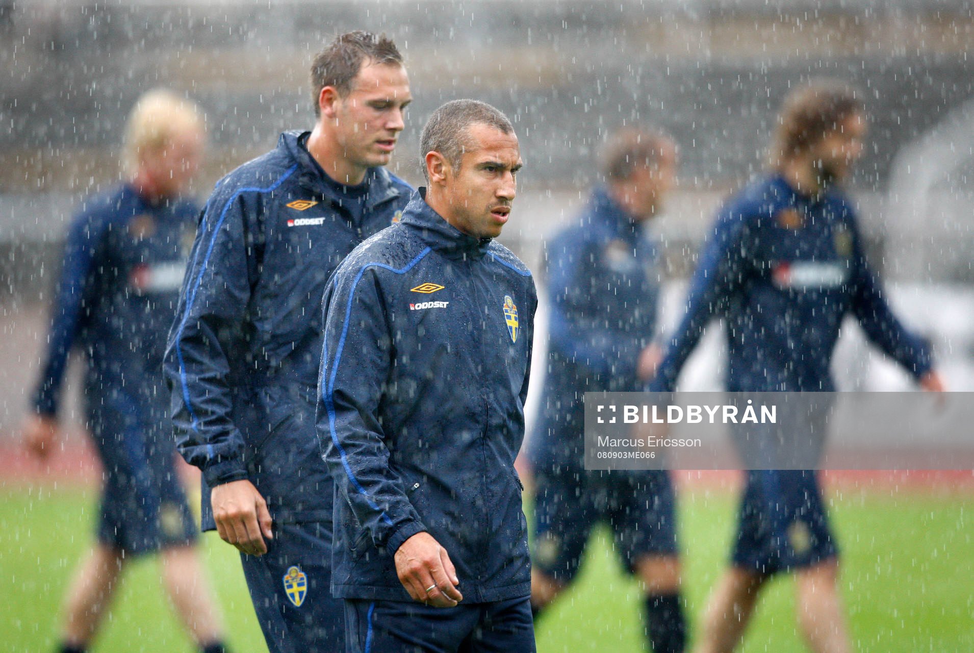 Sverige tränar på Stockholms Stadion