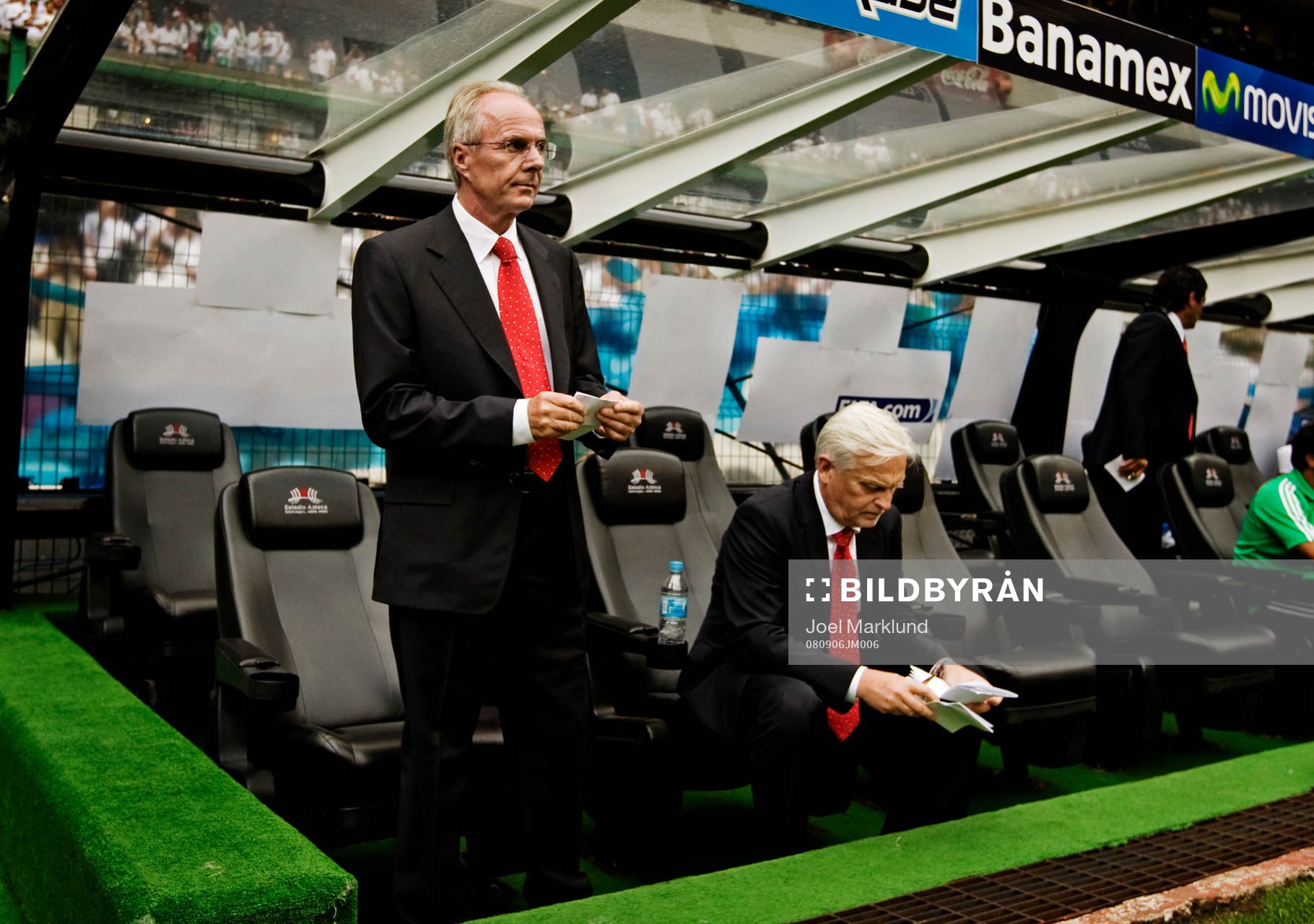  Sven-Göran Eriksson, förbundskapten, Mexico, och Hans Backe.