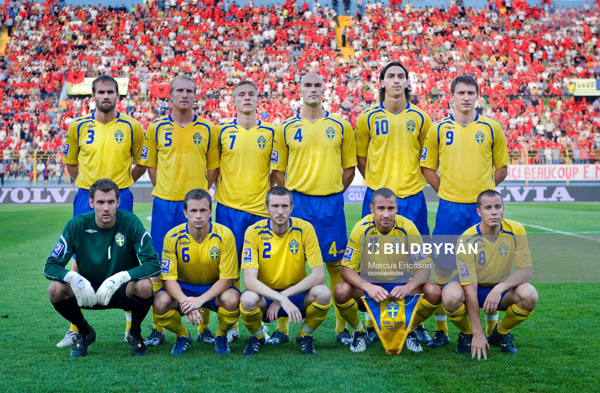 Lagbild, startelva, Bakre .fr.v. Olof Mellberg, Petter