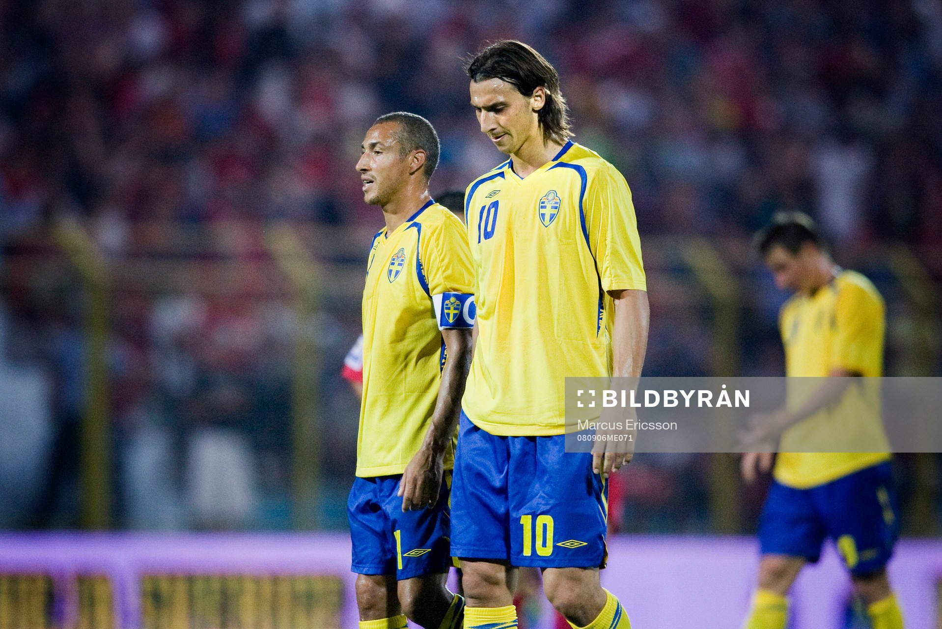 Henrik Larsson och Zlatan Ibrahimovic, Sverige, depp