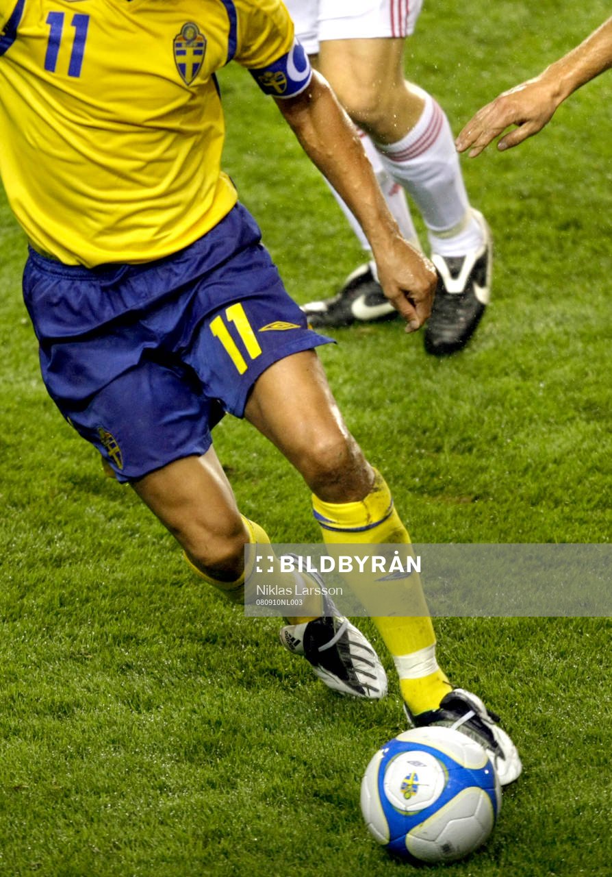 Vm kval match i fotboll mellan Sverige och Ungern på