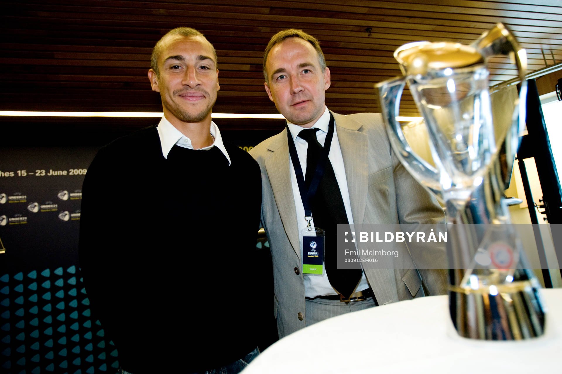 Henrik Larsson med Keld Bordinggaard, tränare, Danmark