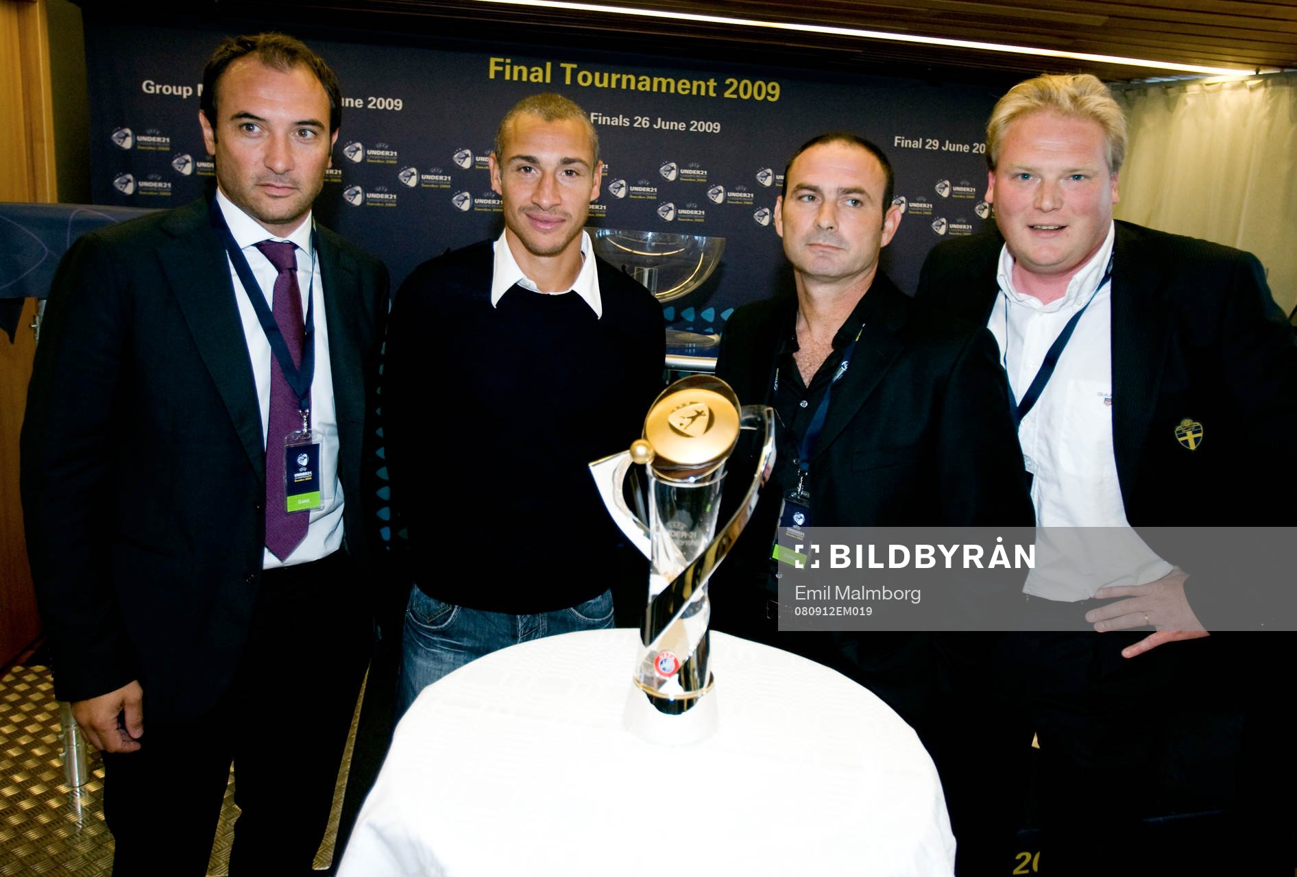 Henrik Larsson och Jörgen Lennartsson med Pierluigi