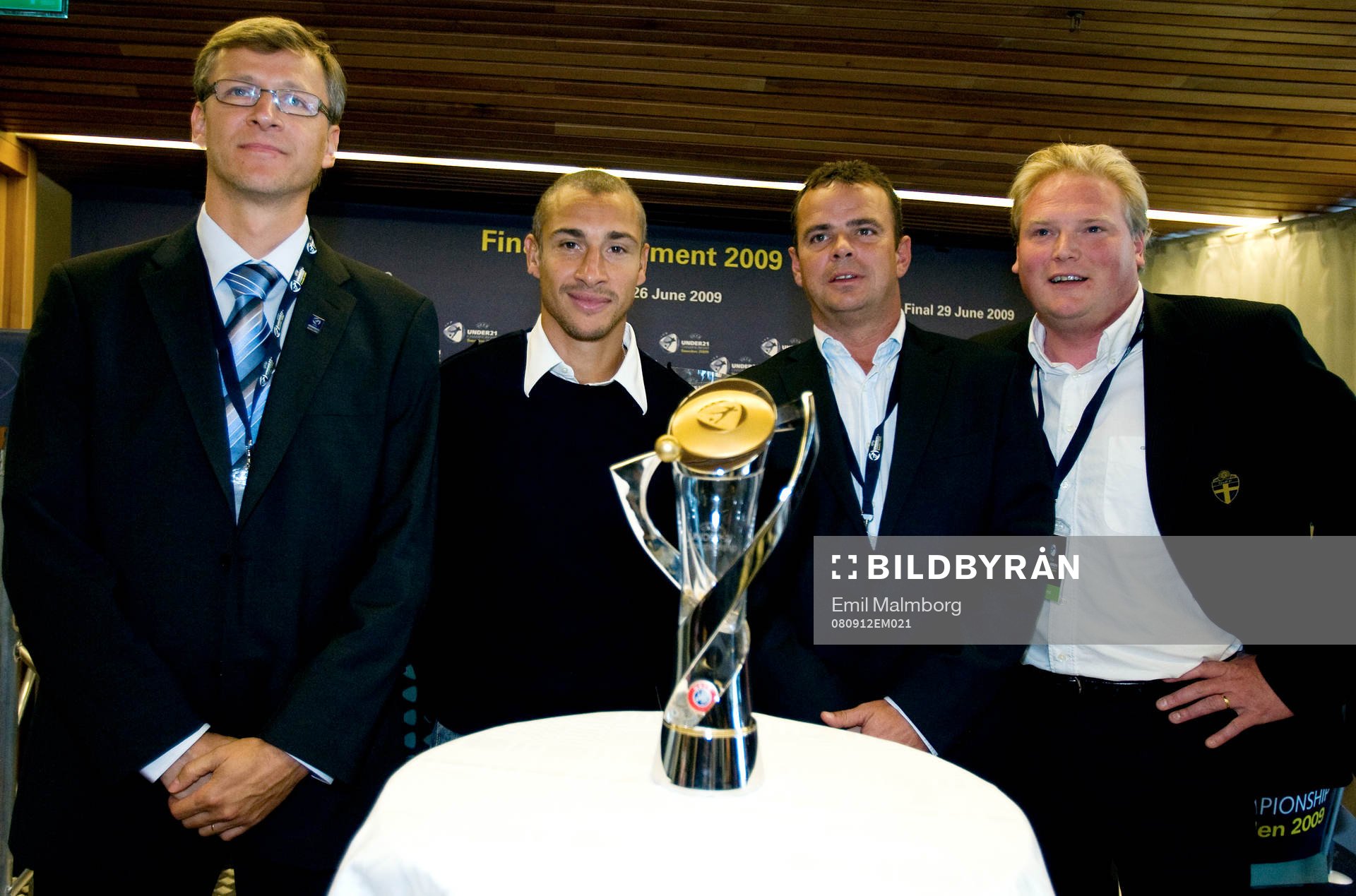 Henrik Larsson och Jörgen Lennartsson med Markku Kanerva,
