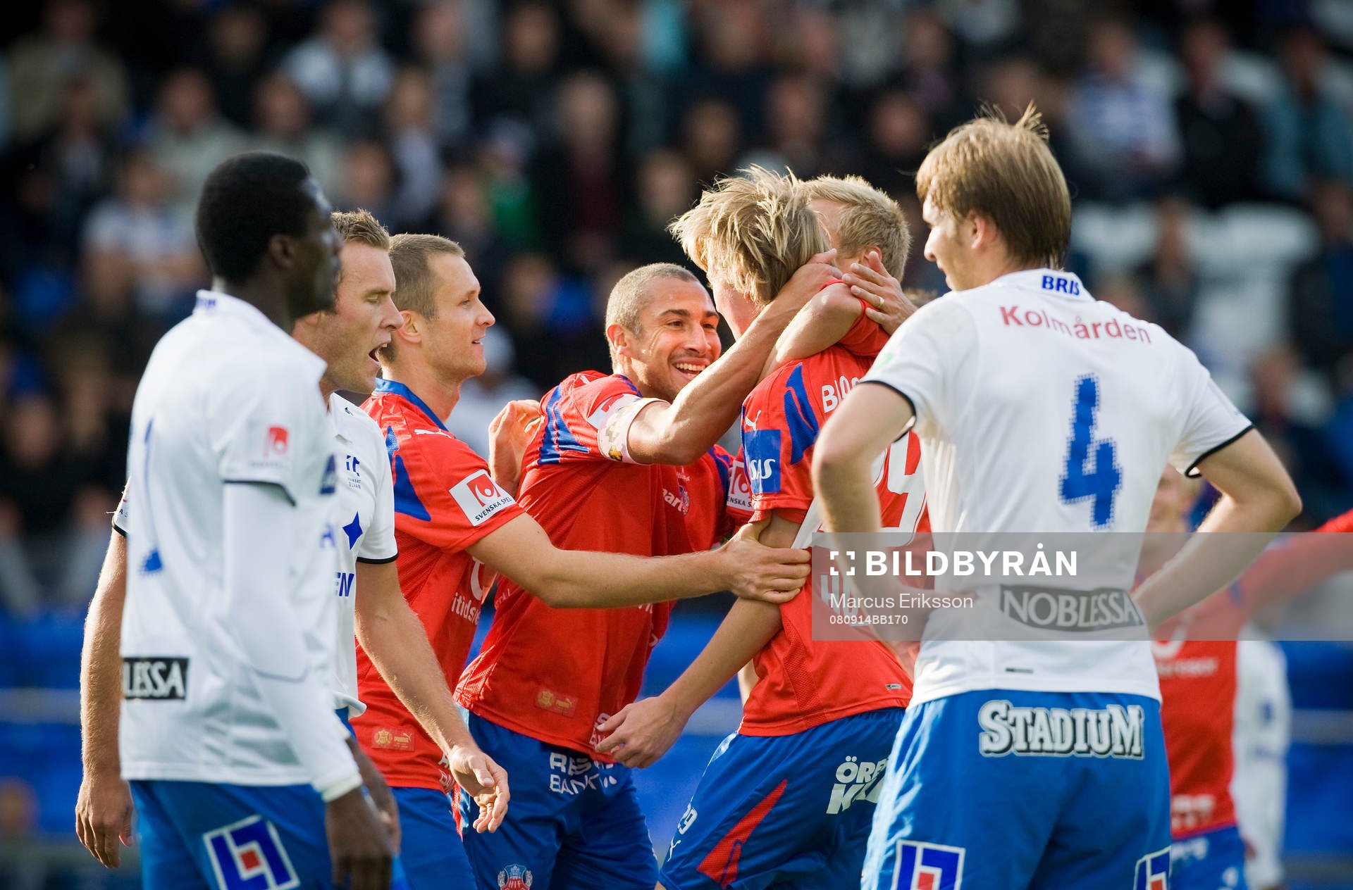 Måljubel i Helsingborg. Henrik Larsson, Helsingborg, jubel
