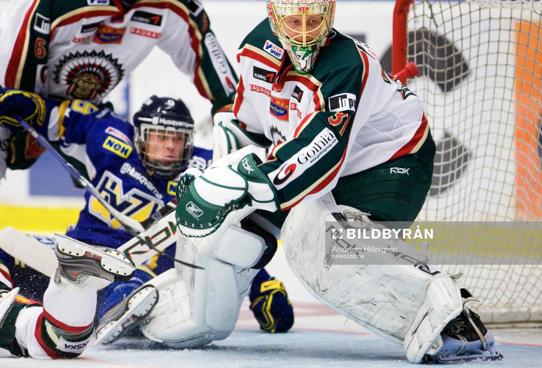Mattias Tedenby och Ari Ahonen, målvakt